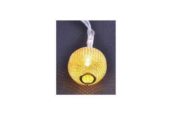 Новогодняя гирлянда 10 LED, Белый теплый белый свет, на пальчиковых батарейках, Белый теплый