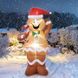 Надувний сніговик пряник Санта LED 150см - 1