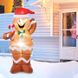 Надувной снеговик пряник Санта LED 150см - 4