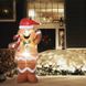 Надувной снеговик пряник Санта LED 150см - 3