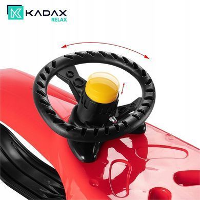 Пластиковые санки Kadax с рулем и лыжные горки
