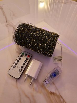 Рождественские елочные огни 1000 led до 100 м Пульт, Проволока Reel, USB, BC