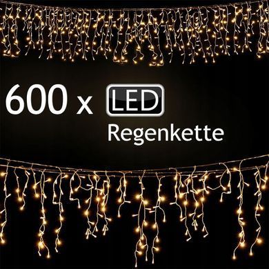 600x светодиодных елочных огней уличный рождественский световой занавес