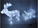 Новорічна акрилова статуя оленень з санками, що світяться новорічні олені 70 LED - 4