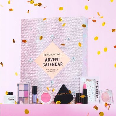 Різдвяний адвент-календар з косметикою Makeup Revolution 24 дні