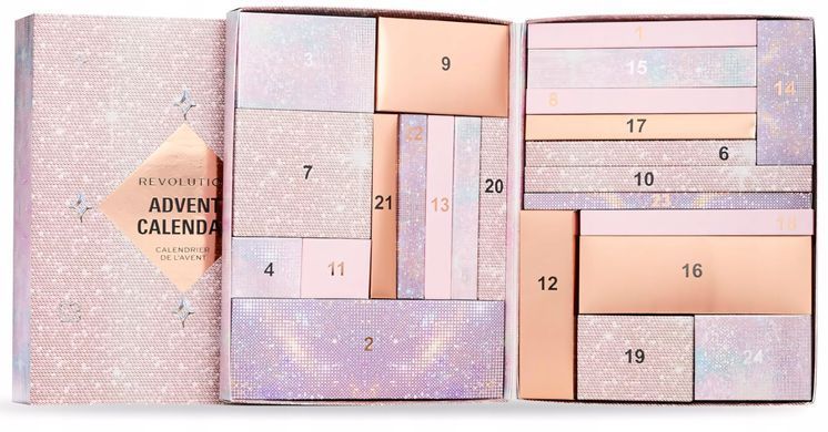 Різдвяний адвент-календар з косметикою Makeup Revolution 24 дні