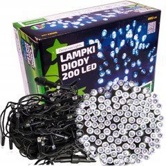 Уличные светодиодные елочные огни 20 м 200 led, белый холодный