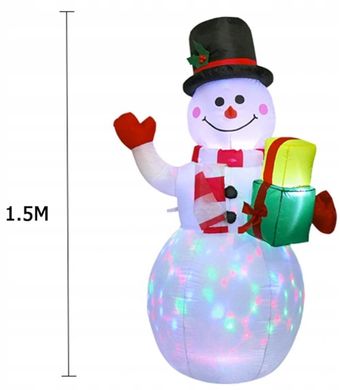 Надувний сніговик 150см LED