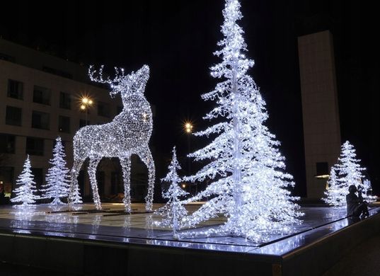 Вуличні світлодіодні ялинкові вогні 20 м 200 led, білий холодний