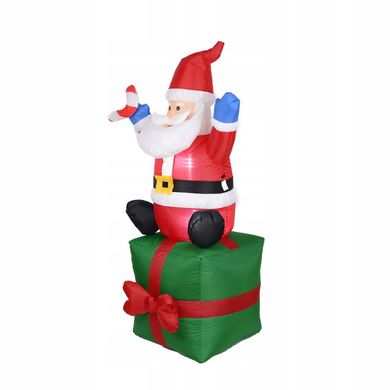 Надувной Дед Мороз с подарком LED 180см