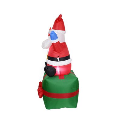 Надувной Дед Мороз с подарком LED 180см
