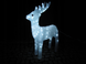 Новогодняя акриловая статуя олень средний, Светящиеся новогодние олени 120 LED - 4