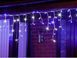 Новорічна гірлянда бахрома 5,5 м 100 LED (Синій колір з холодним білим спалахом) - 2